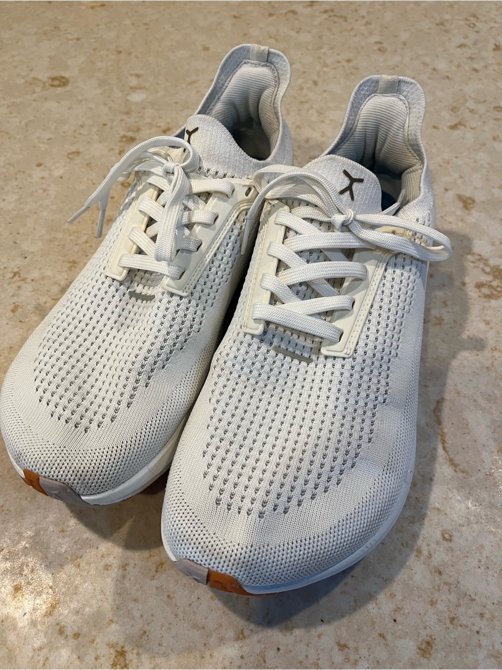 Flux Lightweight White Knit Men's Sneakers